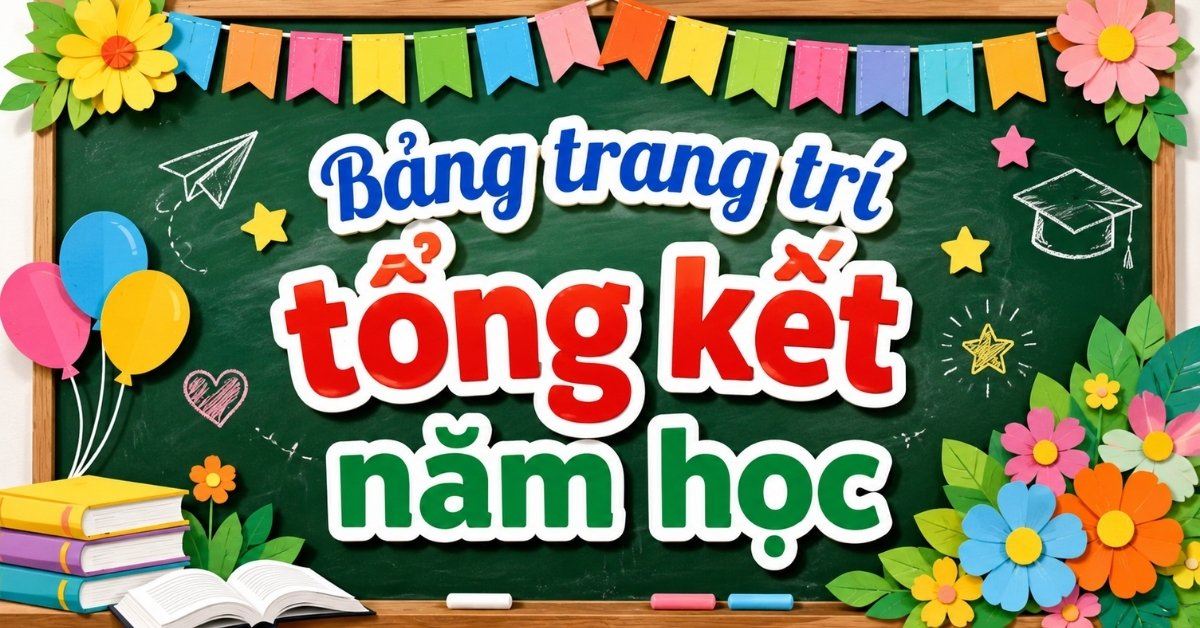 50+ mẫu bảng trang trí tổng kết năm học đẹp, sáng tạo và ý nghĩa