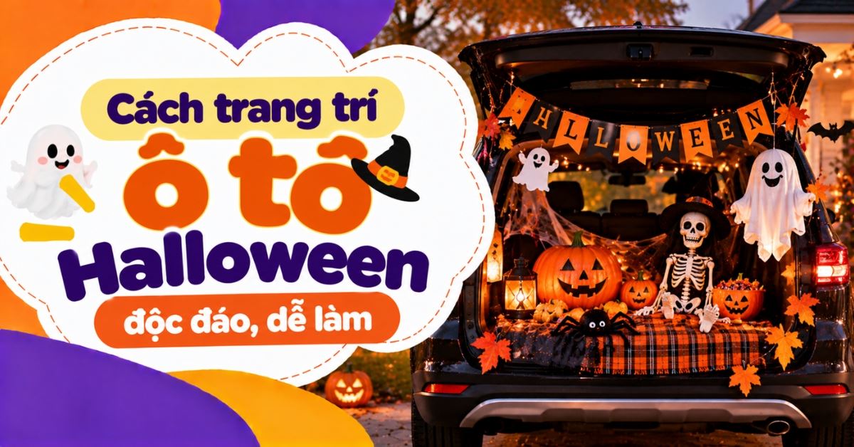 15+ cách trang trí ô tô Halloween kinh dị, độc đáo, dễ làm tại nhà