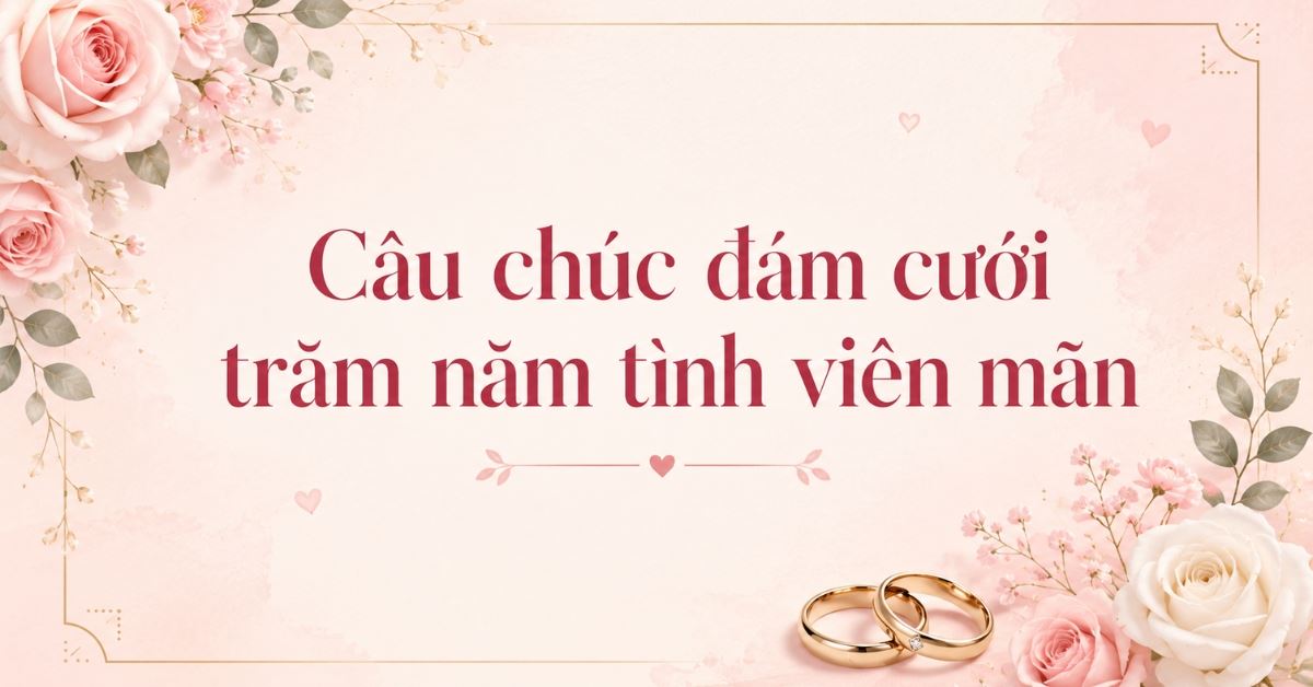Câu chúc chúc đám cưới trăm năm tình viên mãn ý nghĩa, dễ dùng nhất