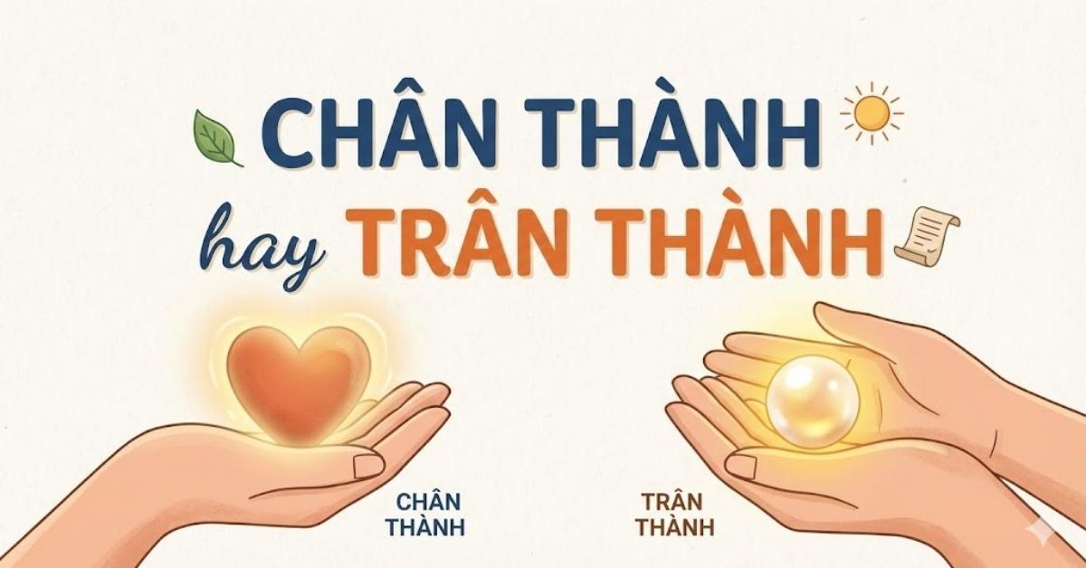 Chân thành hay trân thành? Giải đáp: Chân thành là từ đúng