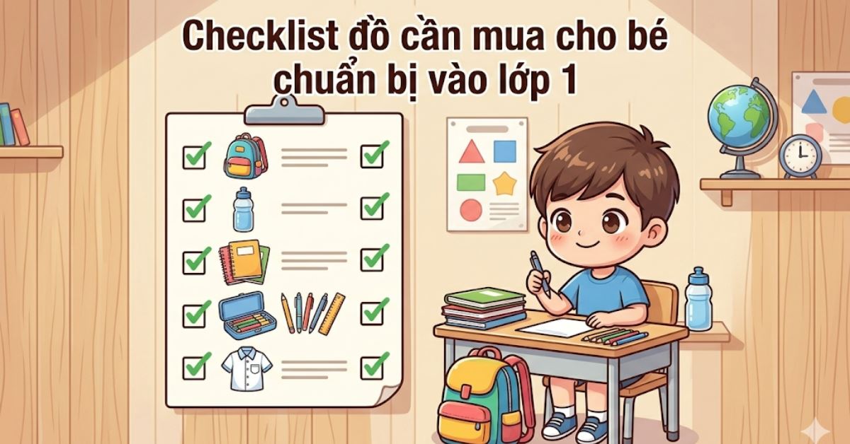 Checklist đồ cần mua cho bé chuẩn bị vào lớp 1 chi tiết từ A-Z cho ba mẹ