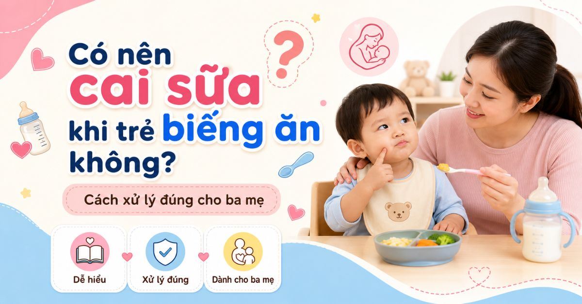 Có nên cai sữa khi trẻ biếng ăn không? Cách xử lý đúng cho ba mẹ