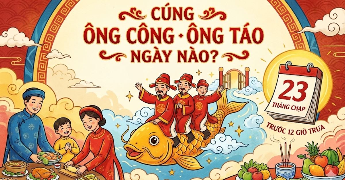 Cúng ông Công ông Táo vào ngày nào, giờ nào đẹp? Cách cúng đầy đủ, chi tiết 2026