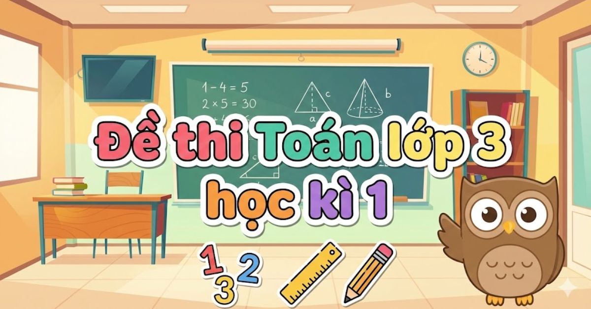 (Tải miễn phí) Tổng hợp 20+ đề thi Toán lớp 3 học kì 1 có đáp án