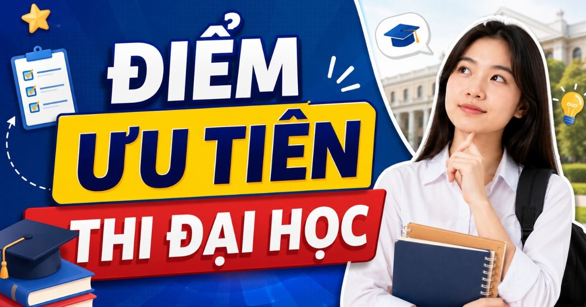 Cách tính điểm ưu tiên thi đại học 2026 mới nhất