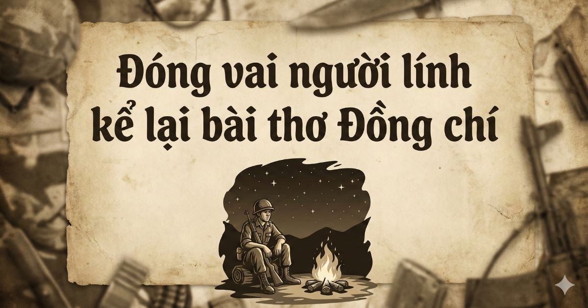 Đóng vai người lính kể lại bài thơ Đồng chí của Chính Hữu điểm cao