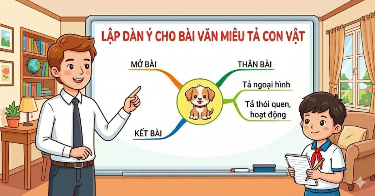 Lập dàn ý cho bài văn miêu tả con vật (18+ mẫu hay, chi tiết)