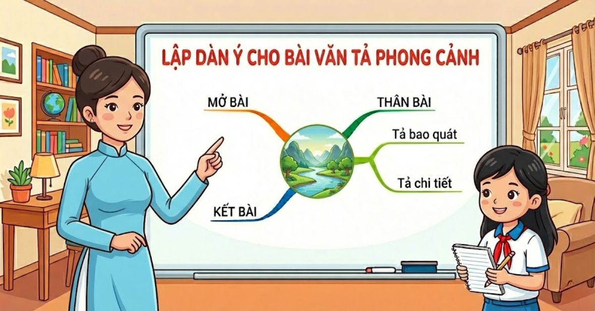 Lập dàn ý cho bài văn tả phong cảnh (15+ mẫu hay, chi tiết nhất)