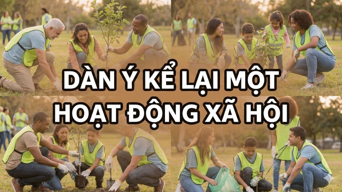 Lập dàn ý kể lại một hoạt động xã hội chi tiết, ngắn gọn, điểm cao