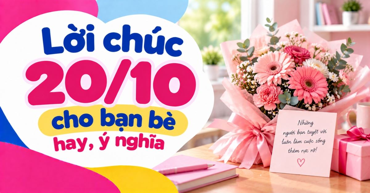 100+ lời chúc 20/10 cho bạn bè hay, hài hước nhất