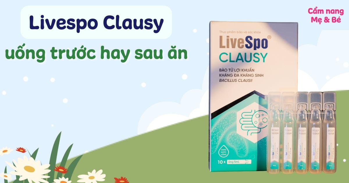 Men vi sinh LiveSpo Clausy uống trước hay sau ăn thì hiệu quả? Lưu ý khi sử dụng