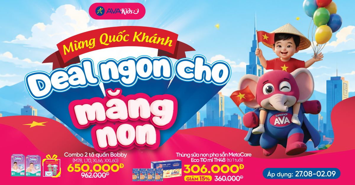 Mừng đại lễ - AVAKids sale đến 50% deal xịn mẹ săn ngay