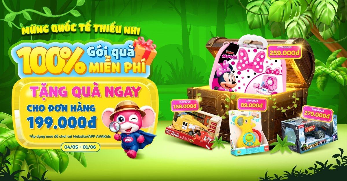(04.05 - 10.06) Mừng Tết thiếu nhi 1/6 - AVAKids giảm giá đậm sâu!