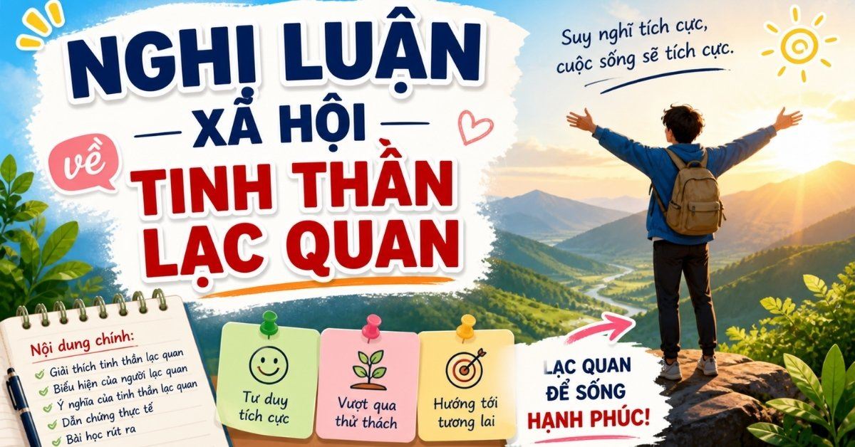 Nghị luận xã hội về tinh thần lạc quan hay nhất (dàn ý & 20 bài mẫu)