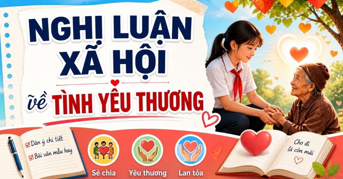 Nghị luận xã hội về tình yêu thương hay nhất (dàn ý + 20 bài văn mẫu)