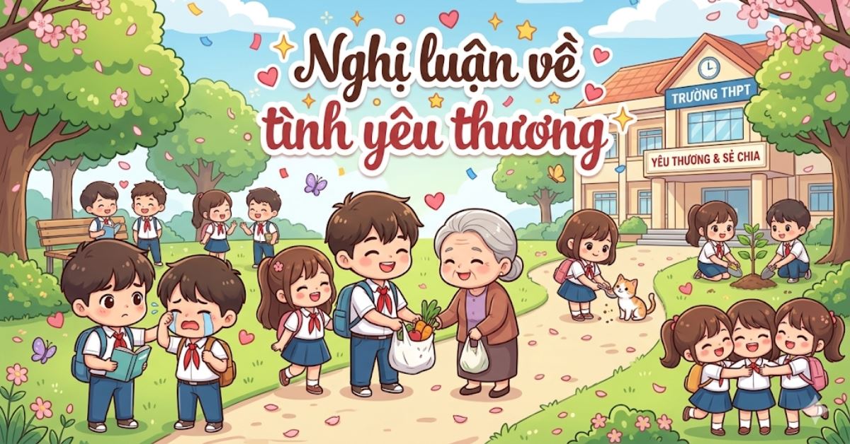 20 bài nghị luận xã hội về tình yêu thương hay, có dẫn chứng cụ thể