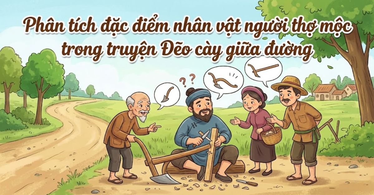 Phân tích đặc điểm nhân vật người thợ mộc trong truyện "Đẽo cày giữa đường"