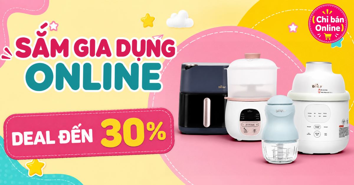 Top 8 đồ gia dụng Bear đáng tiền cho mẹ bỉm trên hành trình chăm con