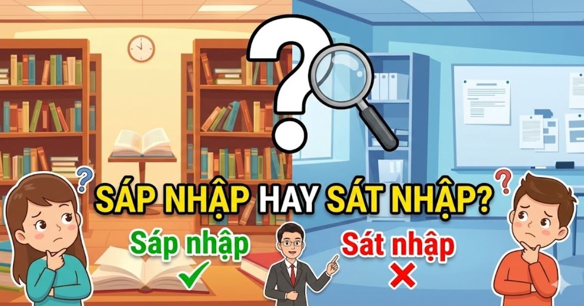 Sát nhập hay sáp nhập? Giải đáp: Sáp nhập là từ đúng