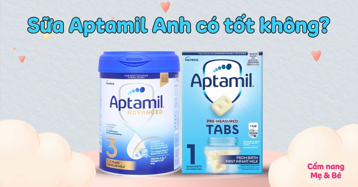 Sữa Aptamil Anh có tốt không? Có mấy loại? Review chi tiết từ A-Z
