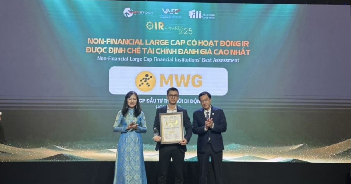 Tập Đoàn Thế Giới Di Động (MWG) Được Vinh Danh Tại Top 3 IR Awards - Nhóm Non-Financial Large Cap