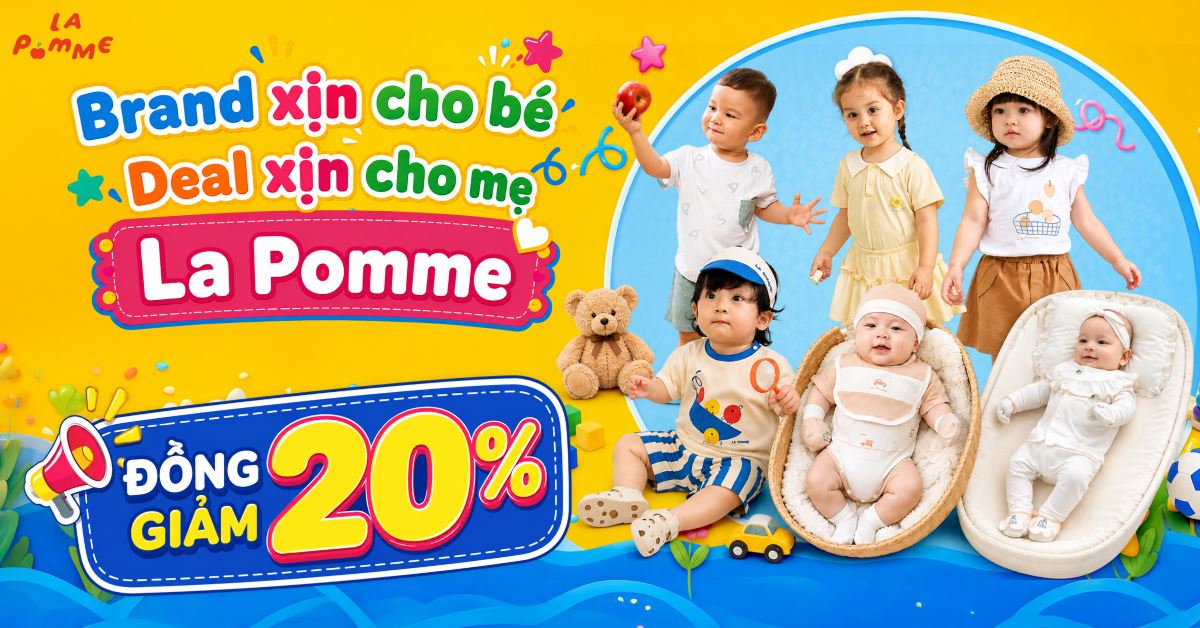La Pomme deal xin cho bé - brand xịn cho mẹ
