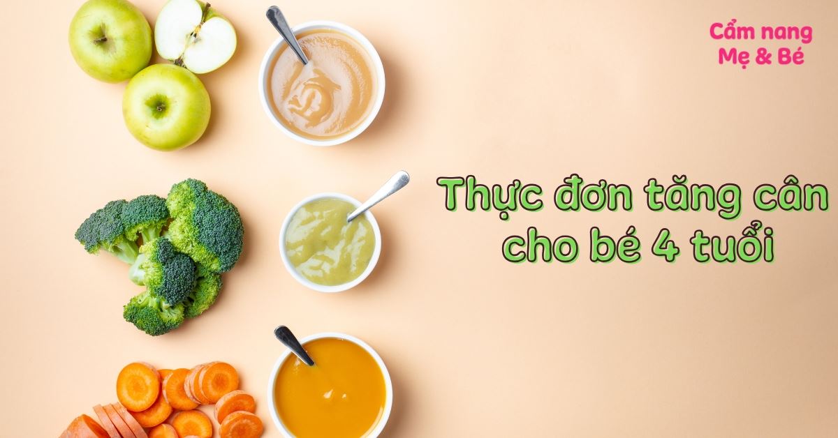 Thực đơn tăng cân cho bé 4 tuổi lười ăn, suy dinh dưỡng hiệu quả, nhanh chóng