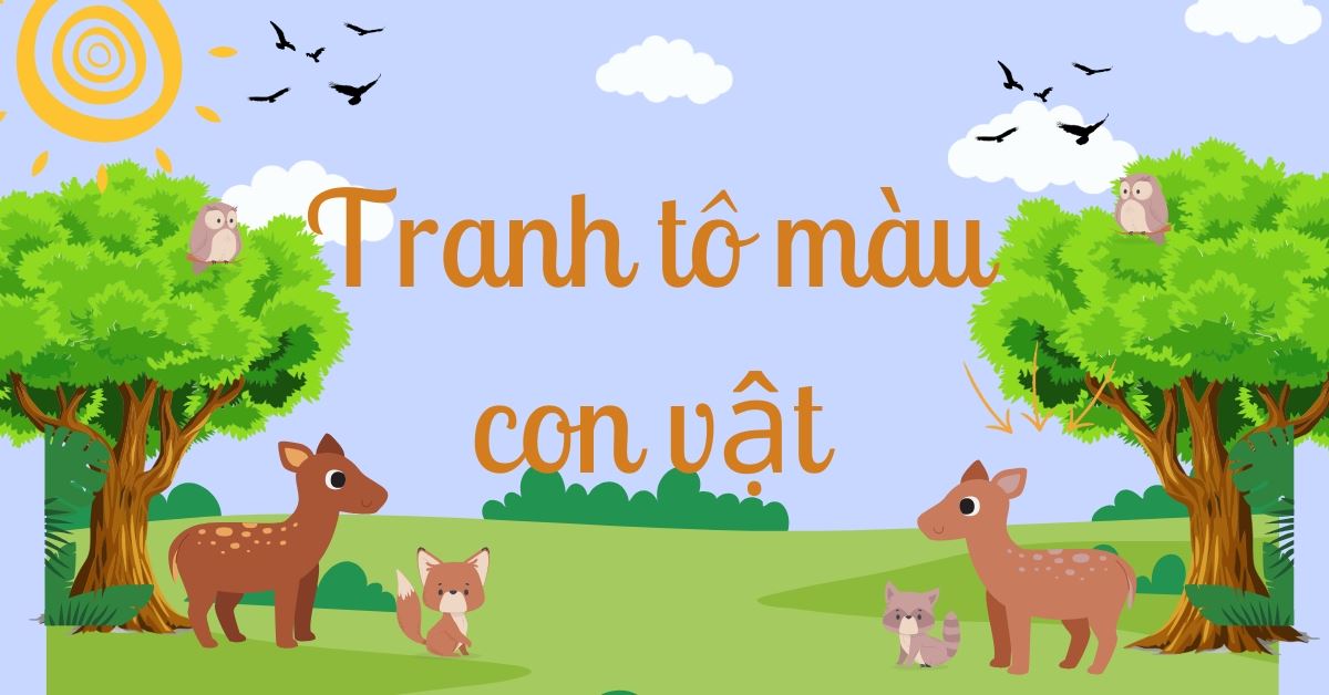 500+ tranh tô màu con vật đáng yêu, tải xuống miễn phí
