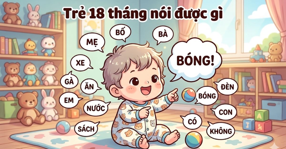 Trẻ 18 tháng nói được gì? Mốc phát triển ngôn ngữ cha mẹ cần biết