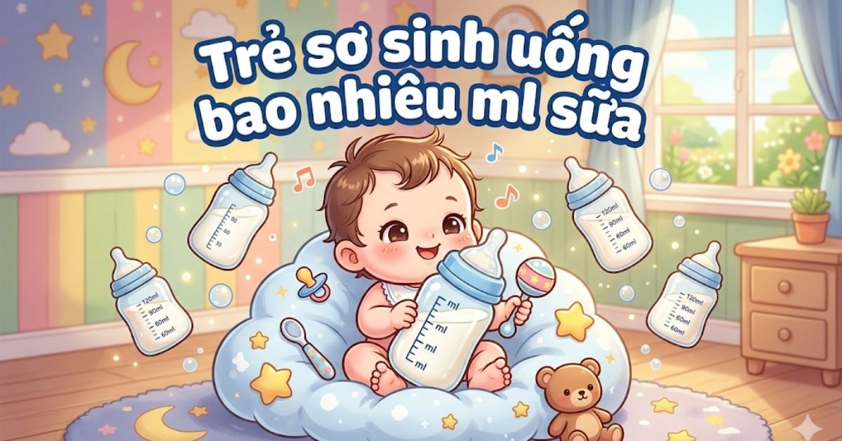Trẻ sơ sinh uống bao nhiêu ml sữa? Bảng lượng sữa chuẩn chi tiết nhất