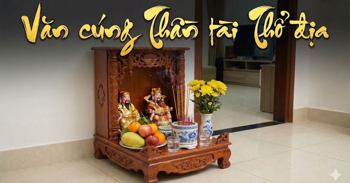 Văn cúng thần tài thổ địa hàng ngày, ngày rằm, mùng 1, khai trương