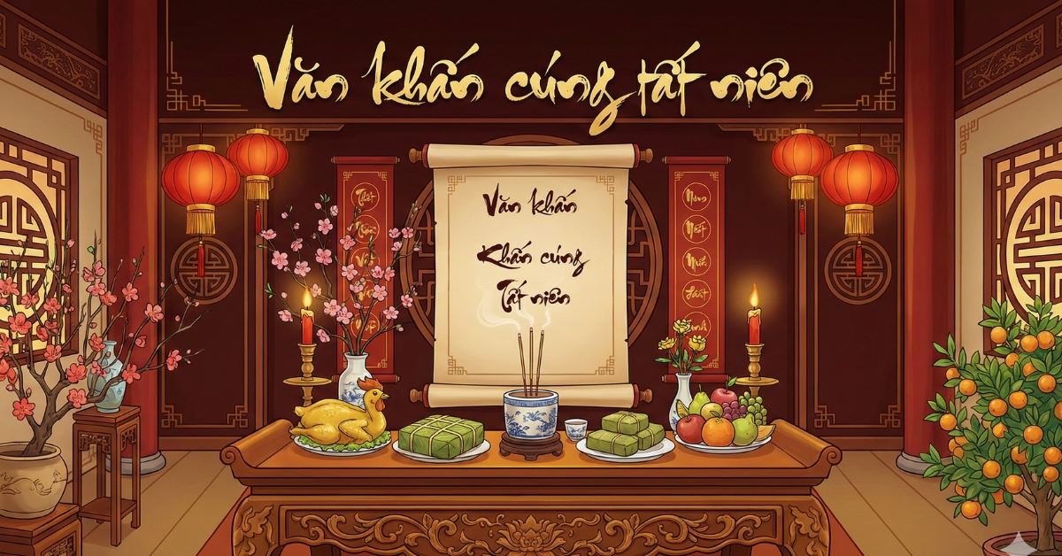 Văn khấn cúng tất niên trong nhà, ngoài trời đầy đủ, chi tiết 2026