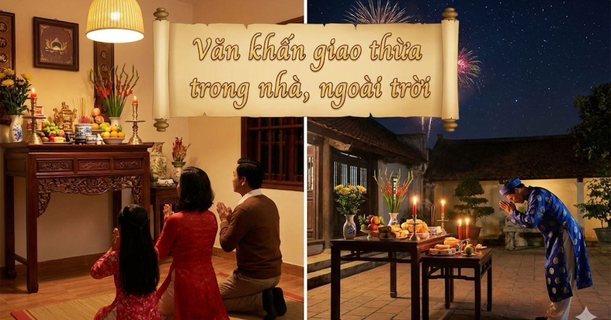 Văn khấn giao thừa trong nhà, ngoài trời đầy đủ, chi tiết