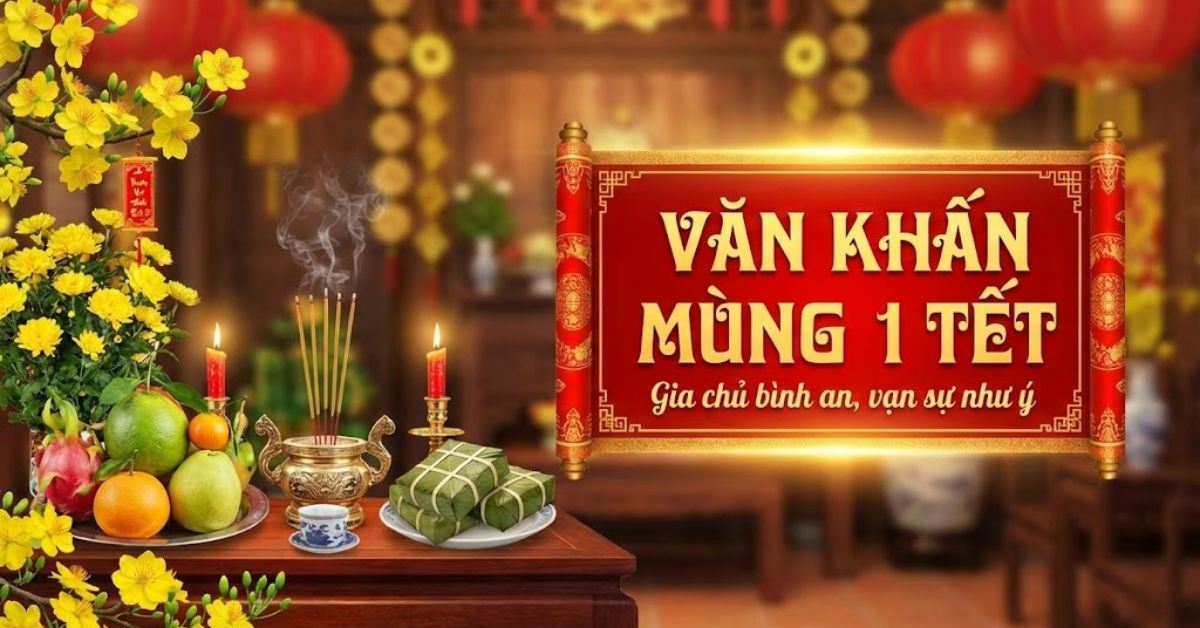 Văn khấn mùng 1 Tết Bính Ngọ 2026 đầy đủ, chi tiết