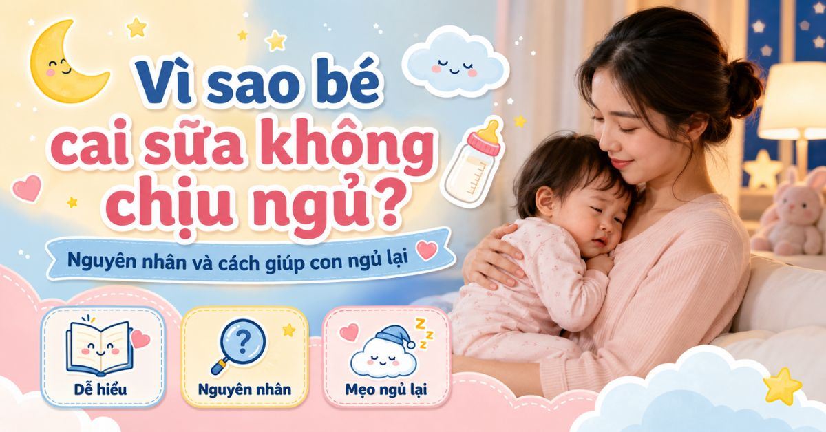 Vì sao bé cai sữa không chịu ngủ nguyên nhân và cách giúp con ngủ lại