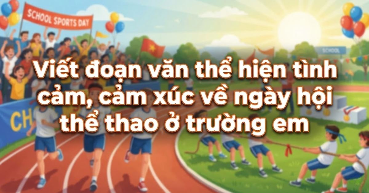 Viết đoạn văn thể hiện tình cảm, cảm xúc về ngày hội thể thao ở trường em