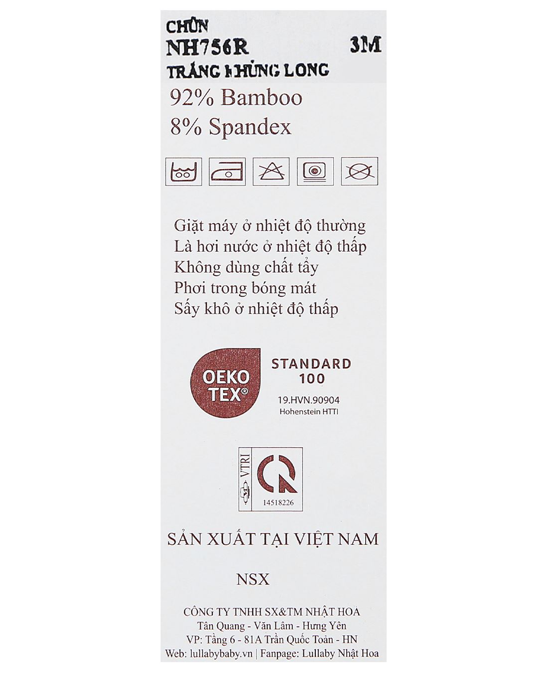 Nhộng chũn có khóa Lullaby NH756R 1 - 3 tháng màu trắng - hồng 12