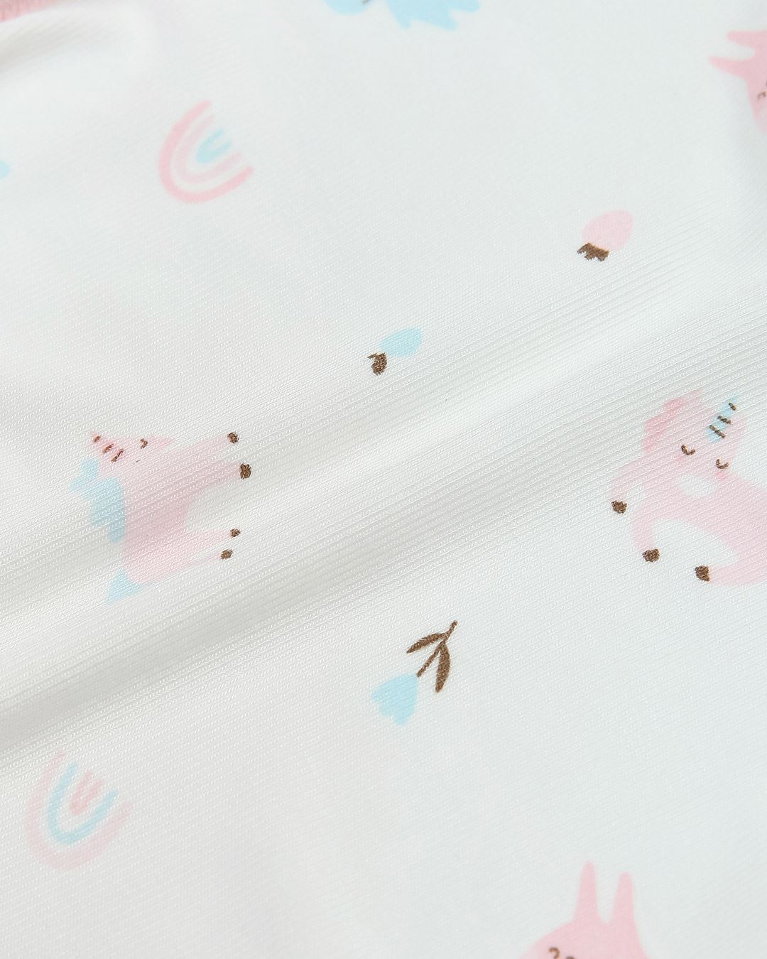 Nhộng chũn có khóa Lullaby NH756R 1 - 3 tháng màu trắng - hồng 5