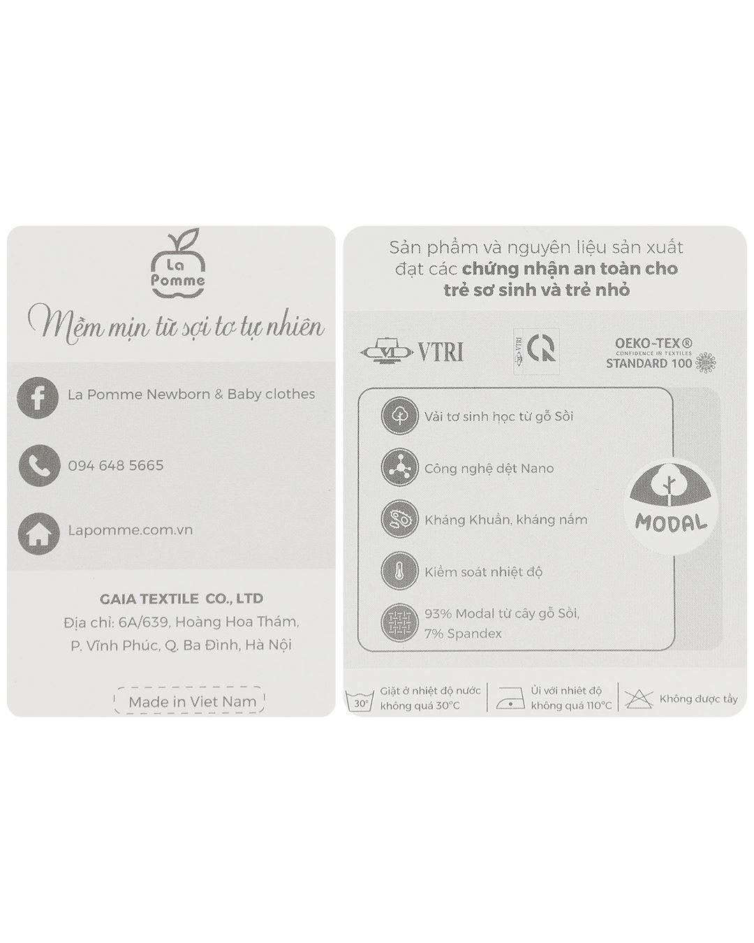 Bodysuit cài chéo tai thỏ xinh xắn La Pomme màu be 20