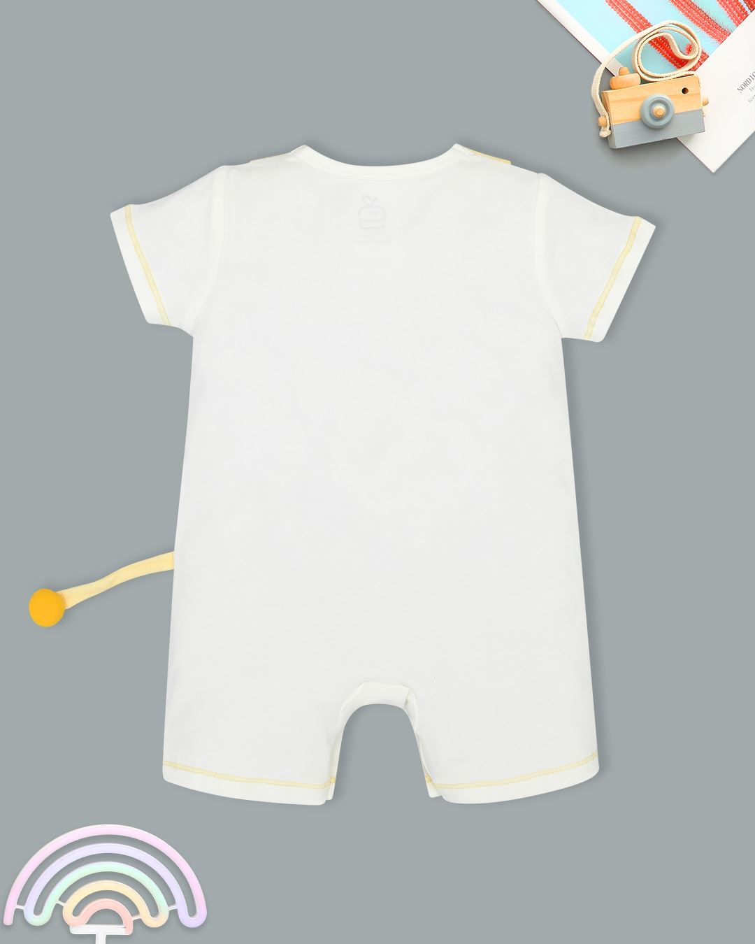 Bodysuit cài giữa La Pomme màu trắng - vàng 4