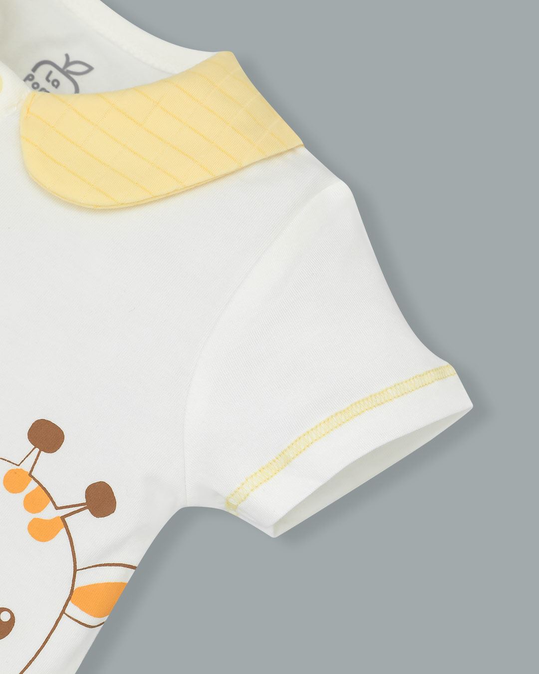 Bodysuit cài giữa La Pomme màu trắng - vàng 6