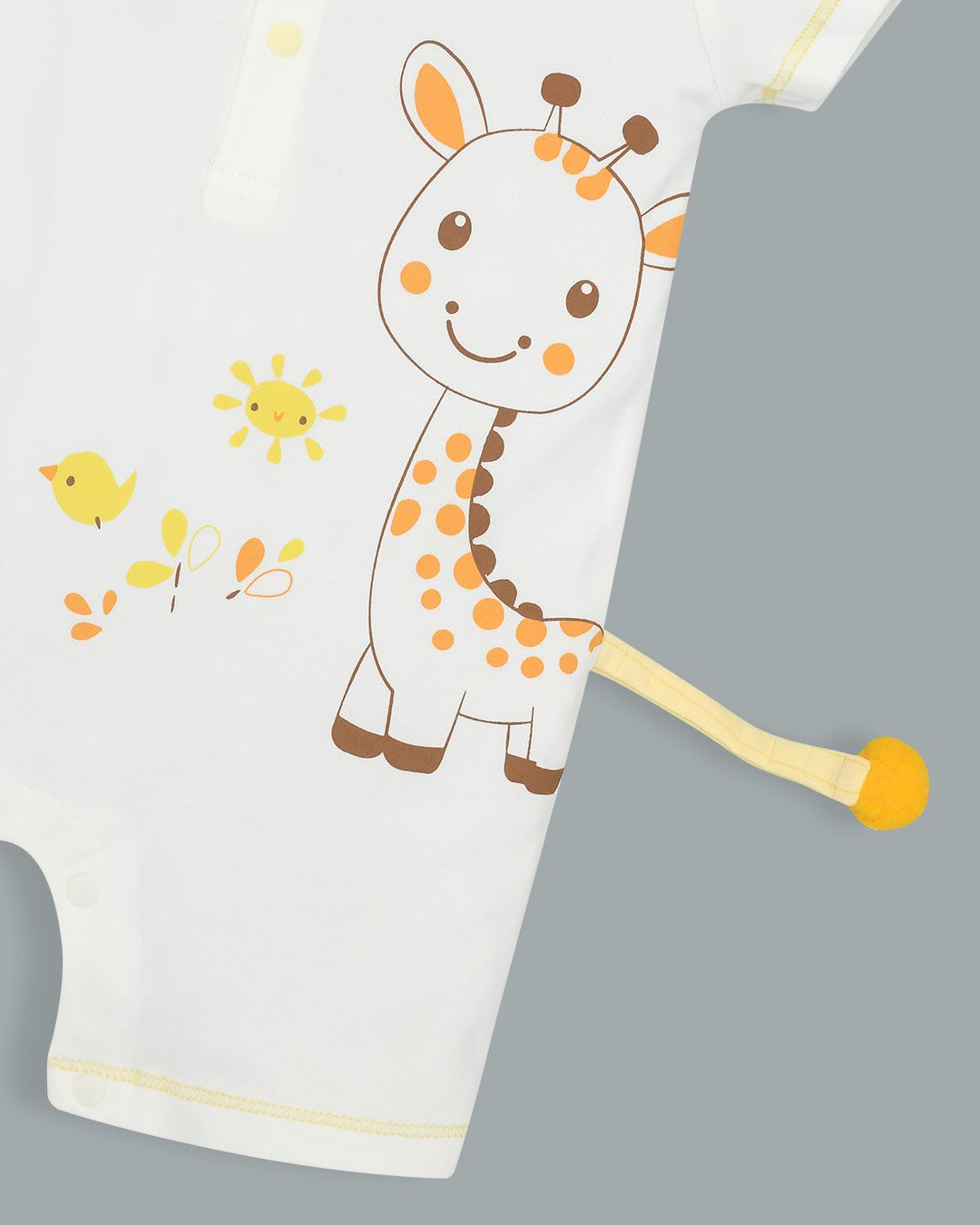 Bodysuit cài giữa La Pomme màu trắng - vàng 8