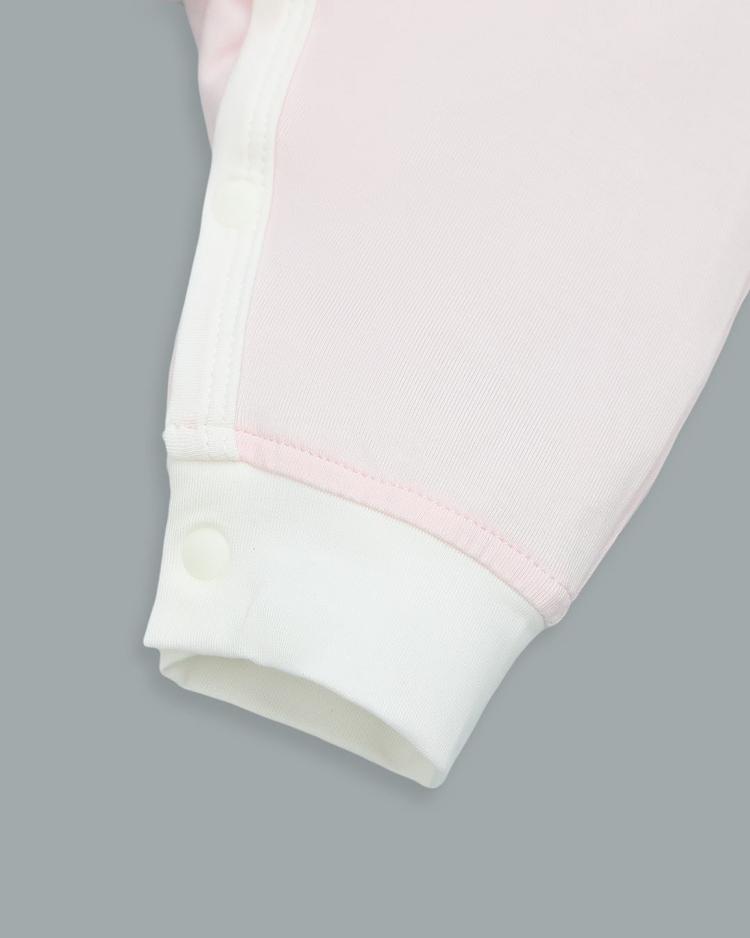 Bodysuit cài chéo họa tiết dễ thương La Pomme màu hồng - trắng 6