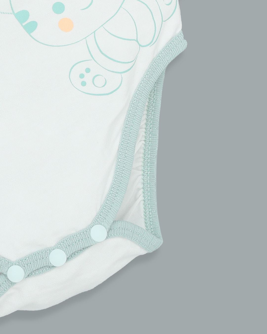 Bodysuit cài chéo xin chào người bạn đáng yêu La Pomme màu trắng - hồng 13