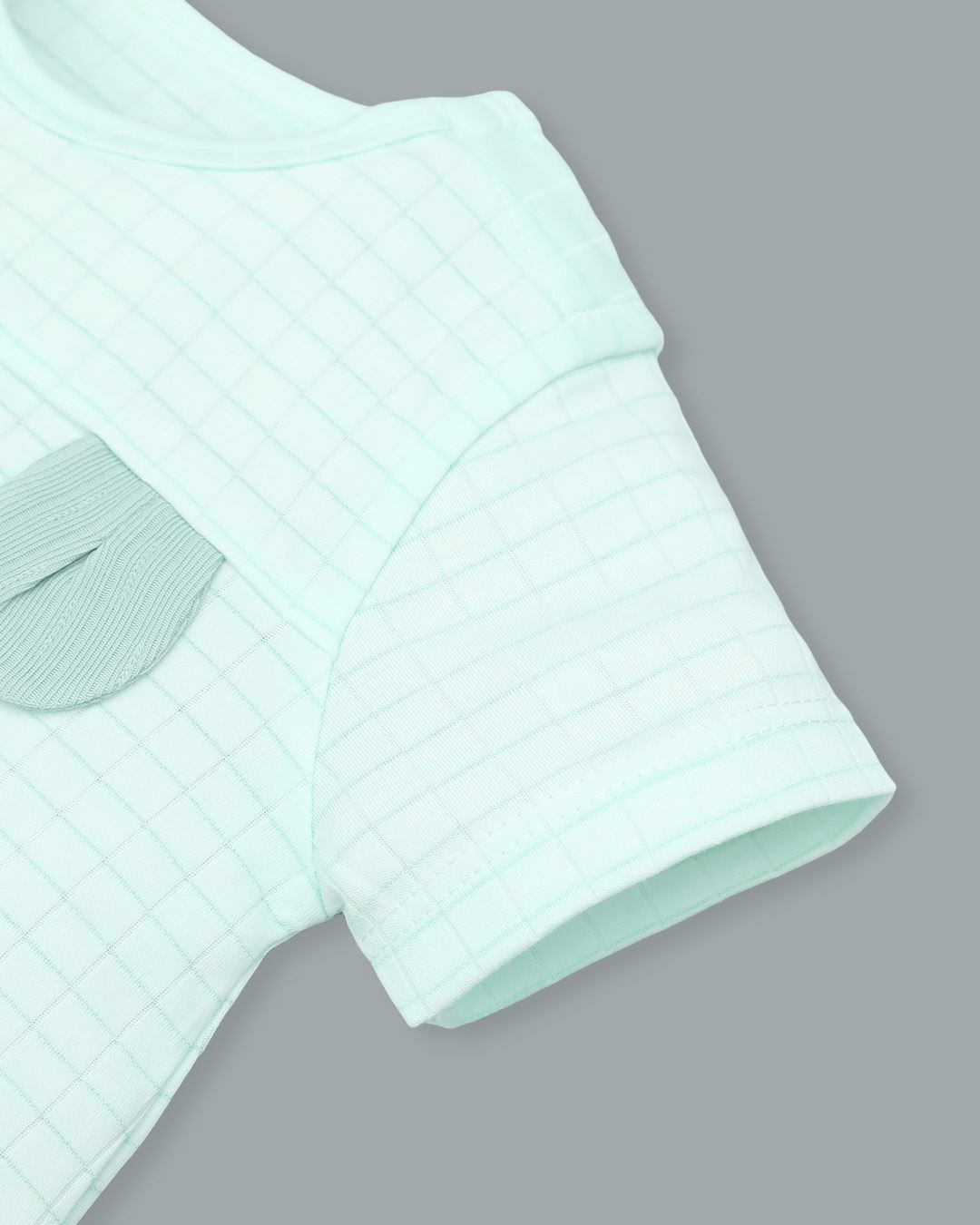 Bodysuit tay ngắn cún con đáng yêu La Pomme màu xanh mint 8