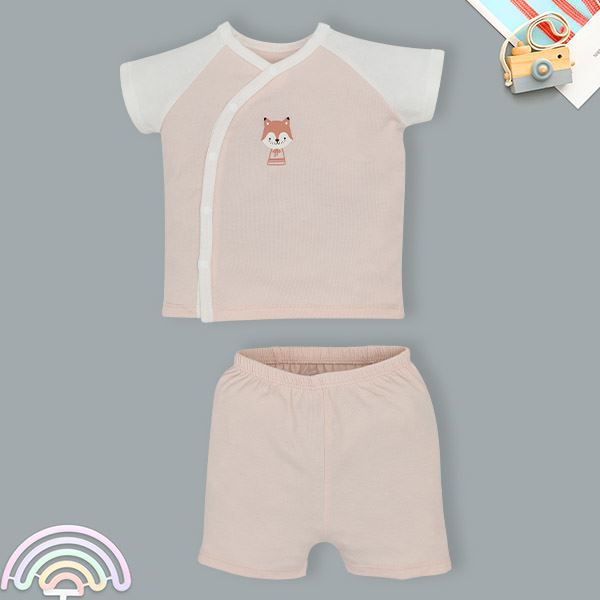 Bộ đồ tay ngắn cài lệch Lullaby NH318N màu trắng giá tốt - AVAKids.com