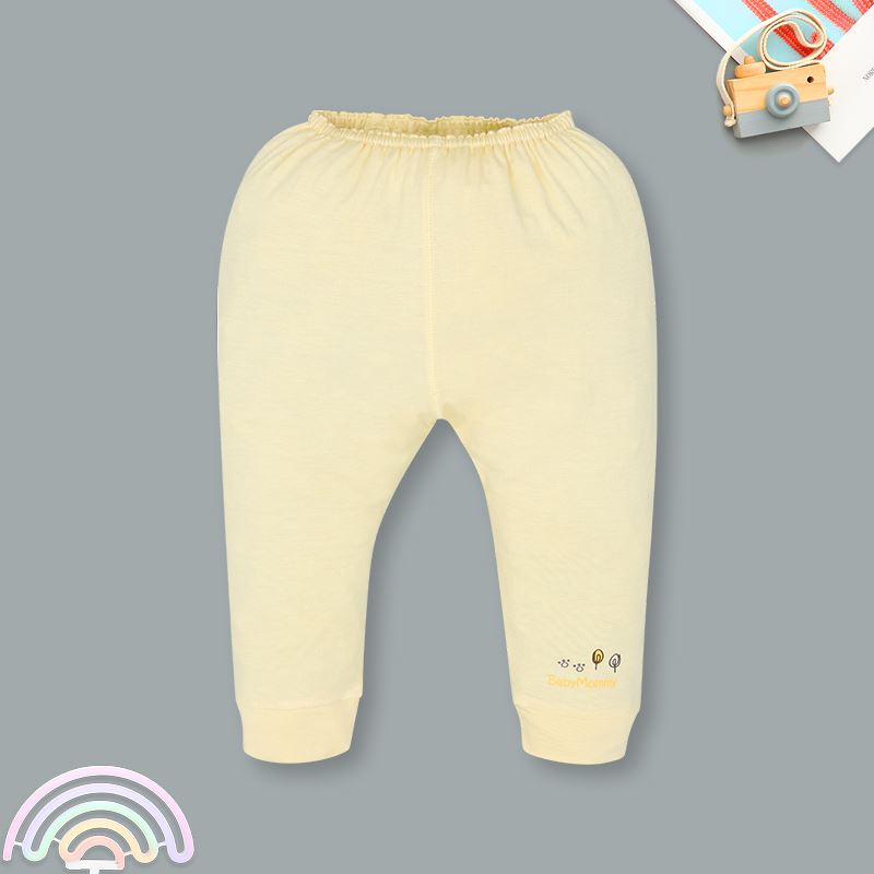 Bộ tay dài cài giữa BabyMommy màu trắng - vàng 9