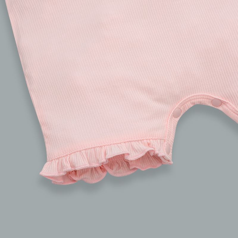 Bodysuit sát nách bé gái đính nơ Lullaby NH399N màu hồng 4