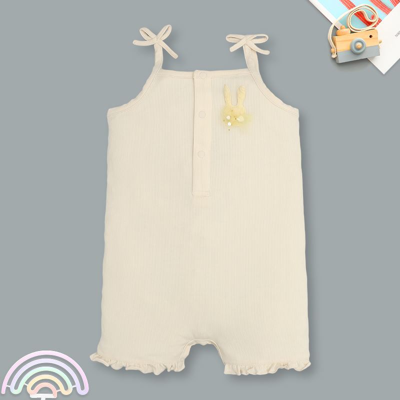 Bodysuit sát nách bé gái đính nơ Lullaby NH399N màu hồng 11