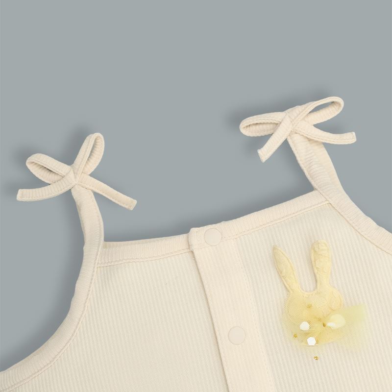 Bodysuit sát nách bé gái đính nơ Lullaby NH399N màu hồng 13